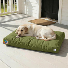 42 Inch Canvas Outdoor Dog Bed for Extra Large Dogs, Waterproof Washable Removab