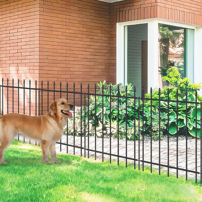 Metal Garden Fence 30 in H X 10 Ft L,Border Fence Panels Animal Barrier for Dogs