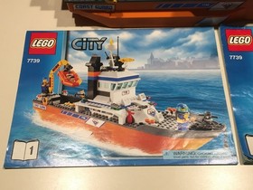 2008 Lego City 7739 Coast Guard Patrol Boat & Tower Complete Box + Instructions