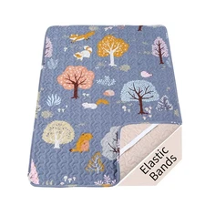 Padded Pack n Play Sheets Breathable Thick Pack and Play Mattress Protector, ...