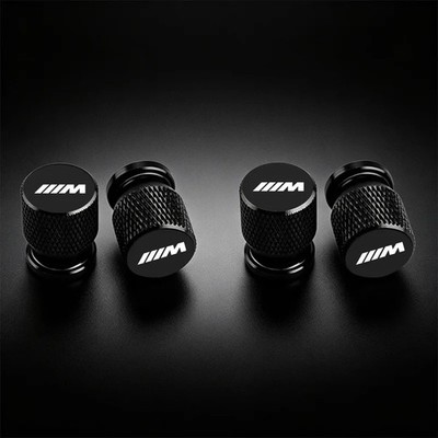 4x BMW M Performance Ventilkappen Alu Reifenventilkappen Schwarz