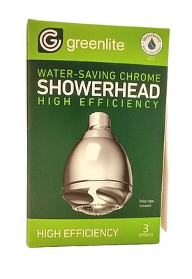 New Greenlite Water Saving Low-Flow Fixed Silver Tone Shower Head  (50 pcs)