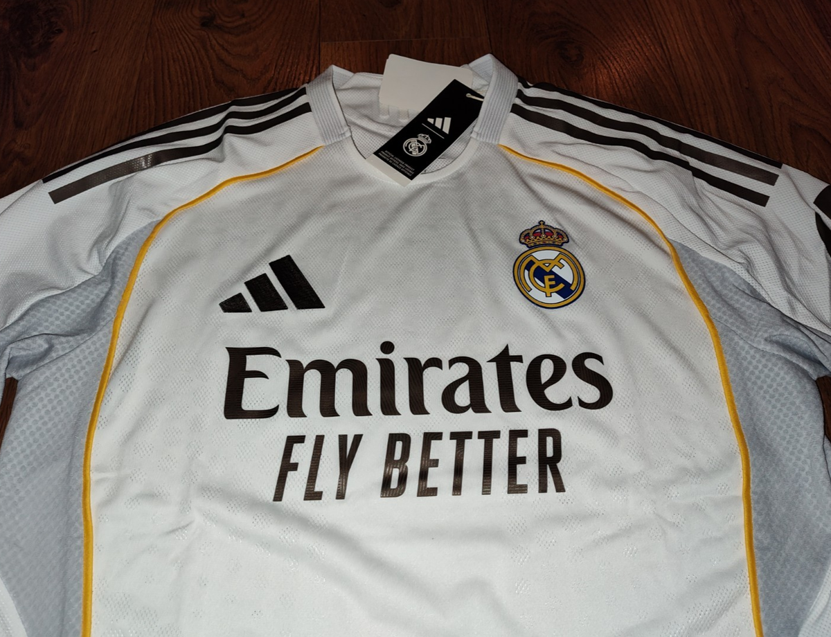 Adidas Real Madrid 25/26 Long Sleeve Home Authentic Soccer Jersey