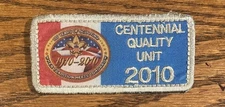 Boy Scout 2010 Centennial Quality Unit Gray Border Mint Patch