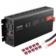 Modified Sine Wave Inverter, 3000Watt, DC 12V to AC 120V LCD Display Power Inver