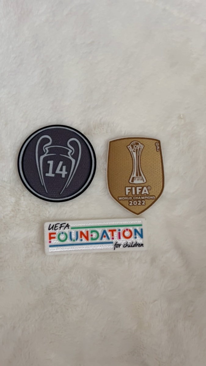 2021/22 UEFA Champions League Real Madrid Gold Patch Benzema Bale