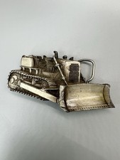   Vintage 1978 Bergamot Brass Works Bulldozer Belt Buckle K-38. Made In USA.