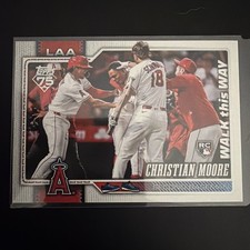2026 Topps Celebration Christian Moore Walk This Way Rookie RC SSP Angels