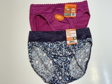 NWT 2 Pairs Warners No Pinching No Problem Lace Hi-Cut Panty Size 6/M 5109