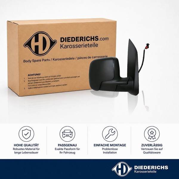 Aussenspiegel Links Diederichs 3452925 FÜR CitroËN Passend FÜR Fiat Peugeot-image