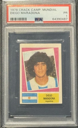 Diego Maradona 1978 Crack Campeonato Mundial De Futbol RC Rookie PSA 1 RARE!⚽🐐