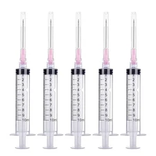 PENACUL 10 ml Syringe with 18G 1.5 inch Needle, 25 Pack Individually 10ML18G 