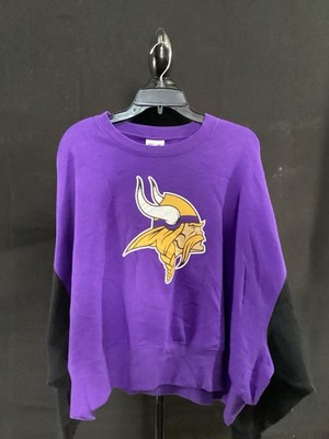 Women's Minnesota Vikings Nike Purple Oversized Color-Block Sweatshirt XL