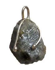 SAPPHIRE Raw 925 Silver Jewelry Charm Pendant