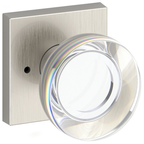 Baldwin PV.CCY.CSR Contemporary Crystal Privacy Door Knob Set - Nickel