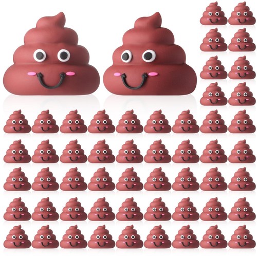 50 Pcs Mini Poop Figures Small Poop Figurines Poo Toys Fake Poop ...