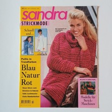 Sandra Strickmode 10-1995 - Pullis in Trendfarben: Blau, Natur, Rot