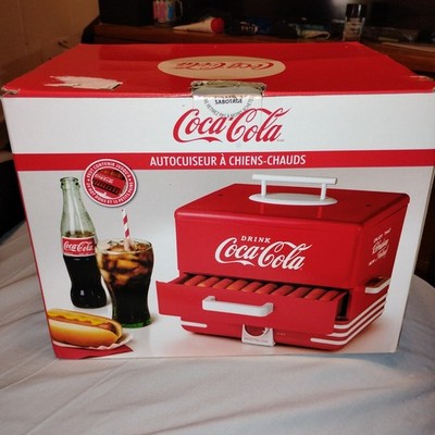 New, In Box Nostalgia HDS248COKE Coca-Cola Large Hot Dog Steamer