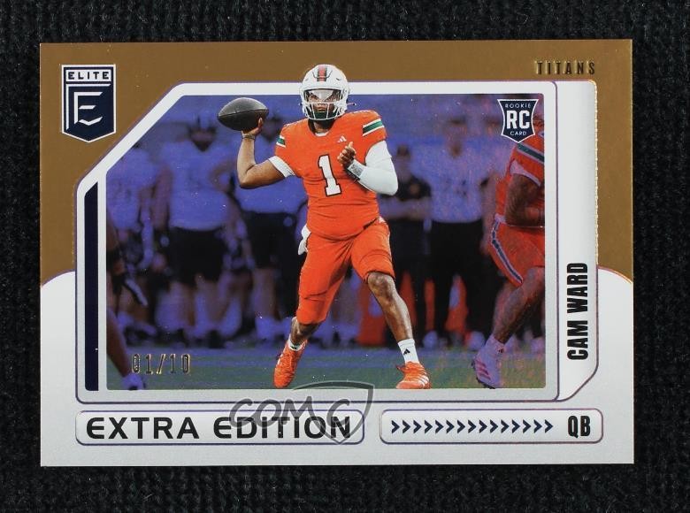 2025 Panini Donruss Elite Extra Edition Gold 1/10 Cam Ward #3 Rookie RC 08ok
