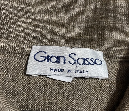 Maglione Polo Gran Sasso Manica Lunga Pura Lana Marrone Made in Italy Uomo MEDIA M - Foto 6 di 11