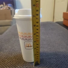 McDonald’s Plastic Insulated Whirley drink works 16 OZ Coffee Cup w/ Lid