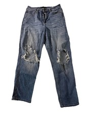 Hollister Ultra High-Rise Mom Jean Distressed Medium Wash 11R