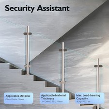 Balustrade Glass Panels 12mm Toughened & Steel Posts System For Decking & Patios