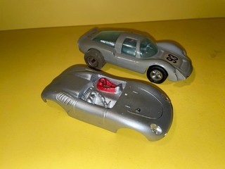 Lote de (2) carrocerías/piezas Porsche slot escala 1/32 Strombecker ANTIGUOS