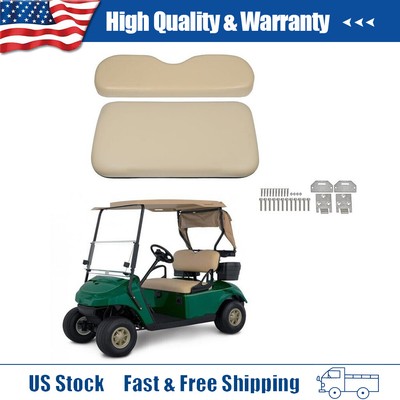 Beige Front Seat Cushion with Hardware For EZGO Medalist TXT 1994-2013 Golf Cart