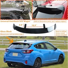 For 2024+ Subaru Impreza Hatch Glossy Black GT-Style Rear Roof Spoiler Universal