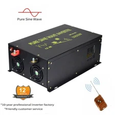 5000W Pure Sine Wave Power Inverter 48V to 110/220V Truck Remote Control