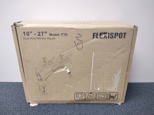 FLEXISPOT DUAL-ARM MONITOR MOUNT, BLACK 