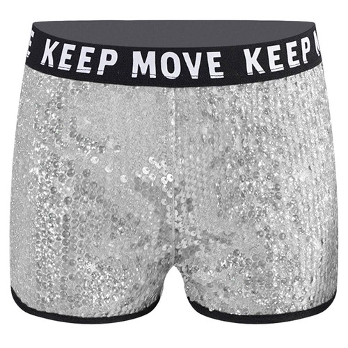 Kids Girls Pants Yoga Shorts Training Bottoms Jazz Costume Sequin Workout Party - Picture 73 of 79
