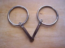 Used Reinsman #102  Loose Ring Snaffle Bit 5" Sweet Iron Smooth Mouth