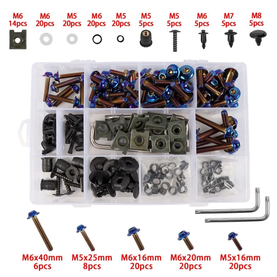 NUEVO Kit de pernos de carenado tornillos de acero inoxidable para Suzuki GSXR600/750 GSXR1000 EE. UU. Foto 4 de 4