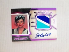 Joan Collins /25 Purple Memorabilia Autograph Card 2022 Leaf Pop Century Dynasty