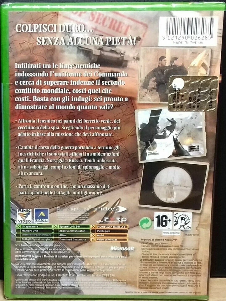 Commandos Strike Force Xbox Nuovo Sigillato New And Sealed - Image 2 of 2