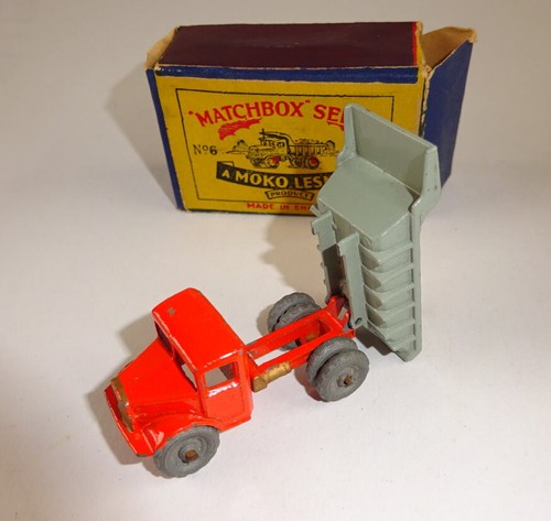 Matchbox RW 06A Quarry Truck orange & grau Metallräder in "B" Box - Picture 5 of 11