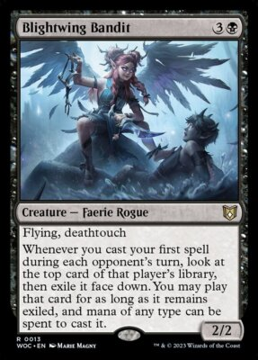 #ad 1x Blightwing Bandit NM Wilds of Eldraine Commander SPARROW MAGIC mtg $9.99