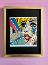 🔥AIDAN FLUX | Hand Signed Original Print Framed  COA "WHY IS SHE CRYING?"