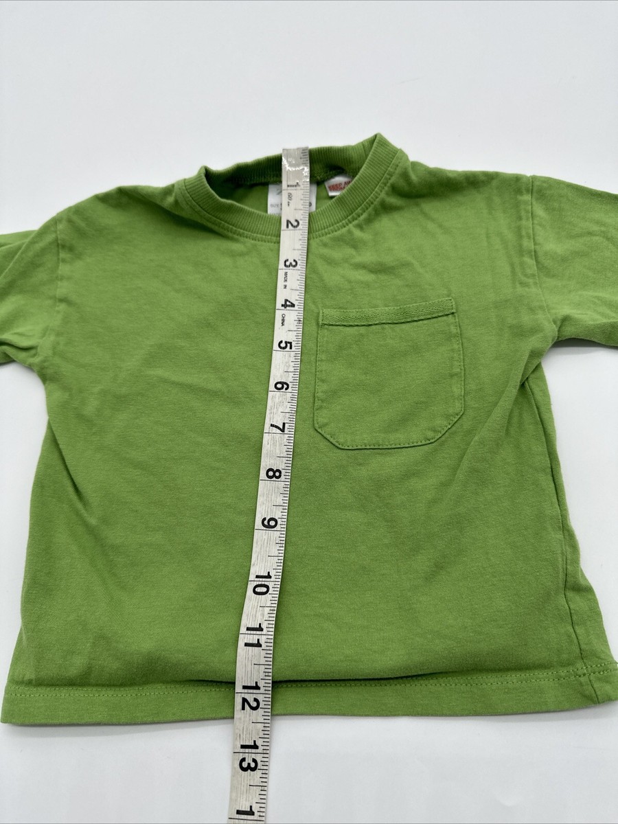 Zara T-Shirt Youth Unisex 12M Green Solid Pocket..#12098 | eBay