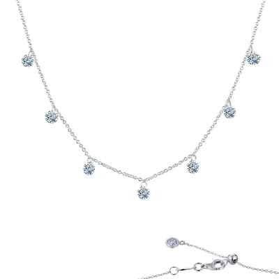 BRAND NEW Lafonn Platinum Bonded 1.75 CTW Frameless Raindrop Necklace N0074CLP17
