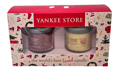 Yankee Store 2er Pack Red Black Cherry & White Christmas Cookie Candles 122g