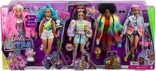 NEW!! Barbie Extra Doll 5-Doll Set with 6 Pets & 70 Styling Pieces, Ages 3 & up