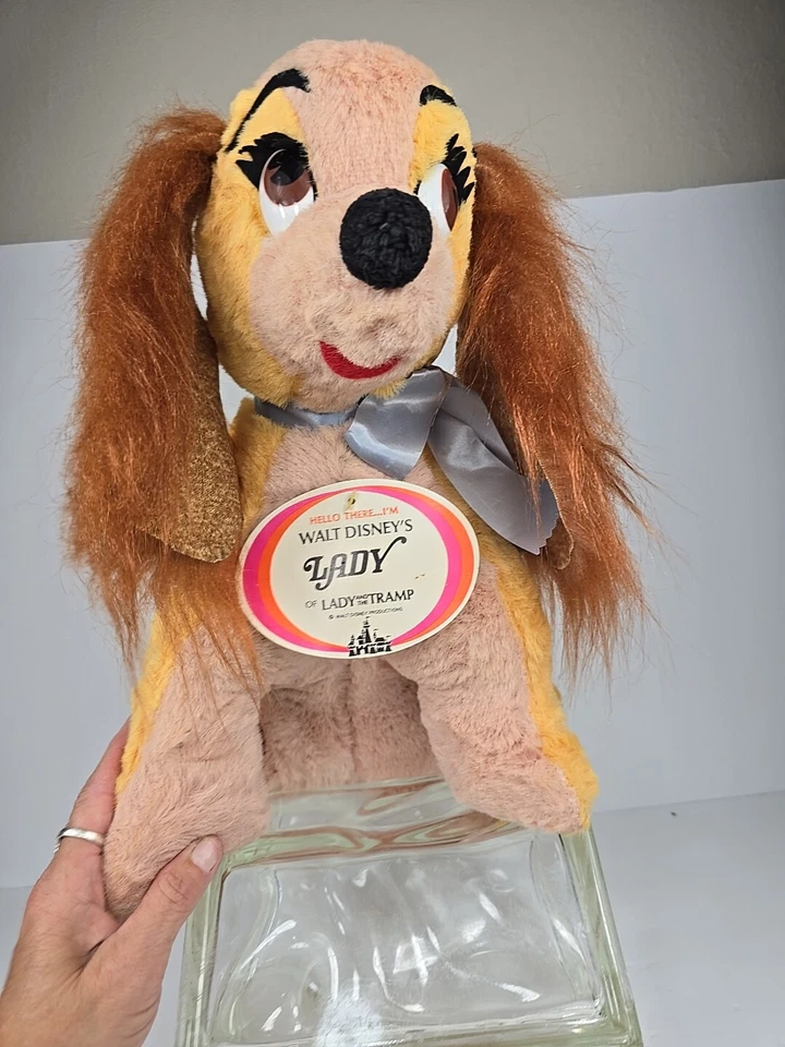 Juguetes de peluche vintage de Disney Lady & the Tramp Lady California con etiqueta Foto 4 de 4