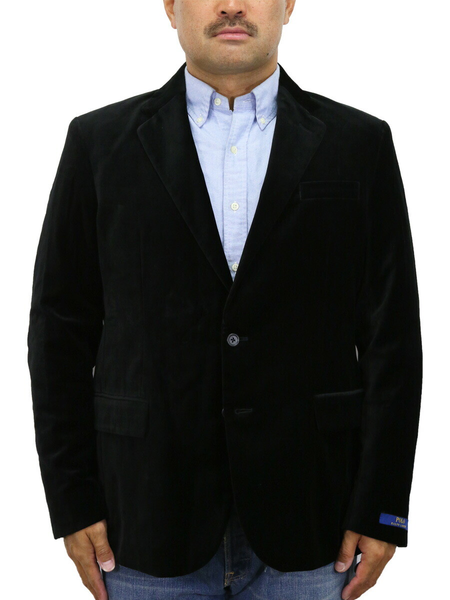 Велюровый блейзер Polo Ralph Lauren - черный -