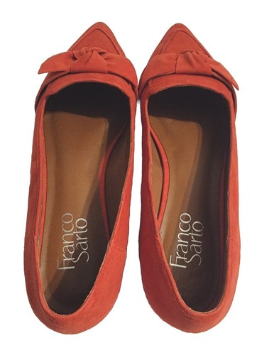 Franco Sarto Women's Suede Pointed Toe Bow Flat Loafer Slip On Size US 8 M - 第 3/8 張圖片