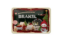 Blechschild Weihnachten GrüßE Aus Brakel Geschenk Deko Schild 18X12 Cm