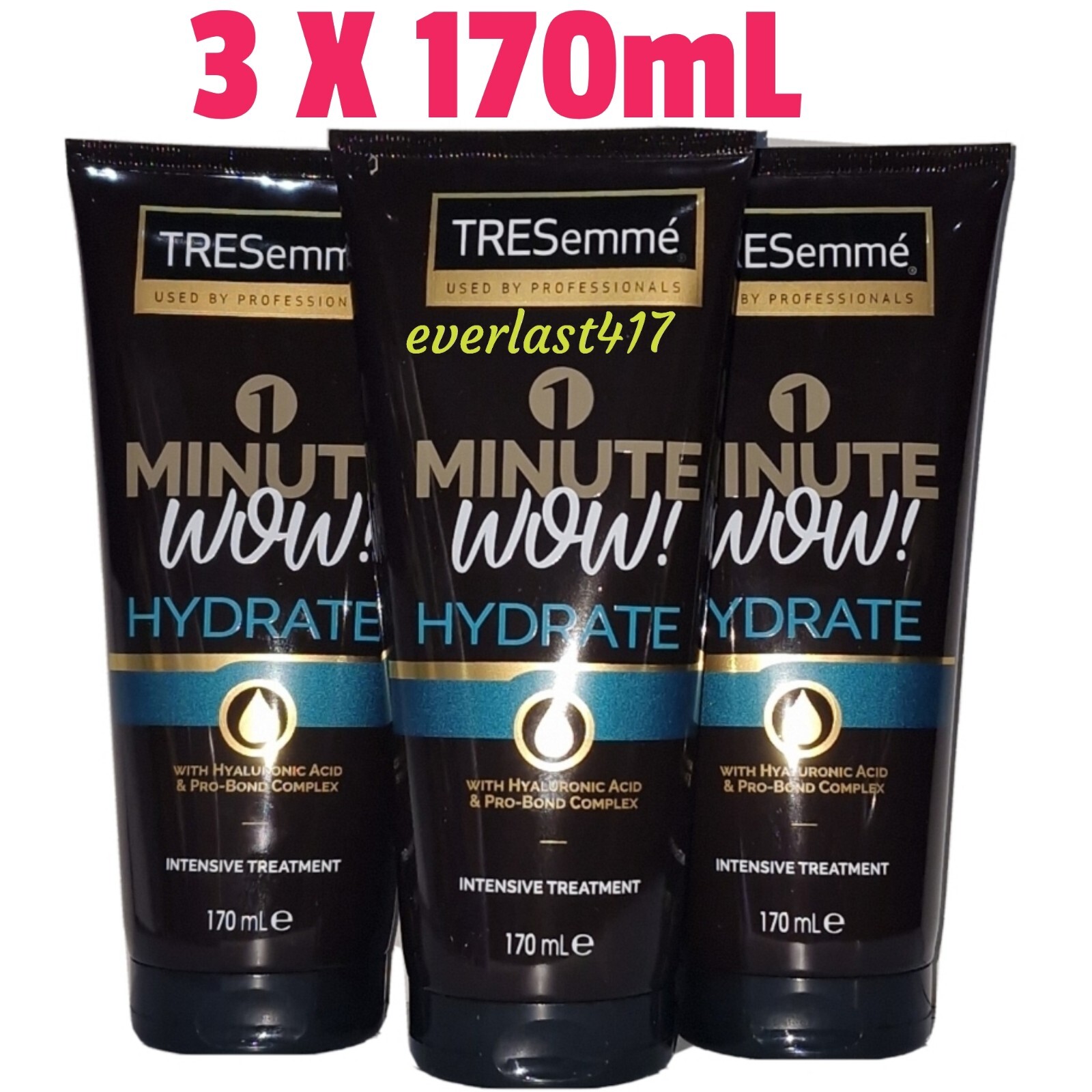 TRESemme 1 Minute WOW Hydrate & Purify Intensive Hair Treatment 170ml 3 Pack - Image 4