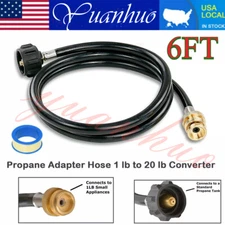 Propane Adapter Hose LP Tank 1lb to 20lb Converter QCC1 For Mr. Heater Big Buddy